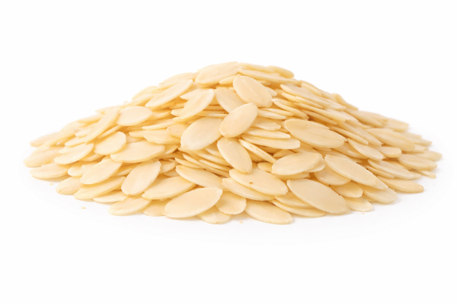 Amandes tranchées blanchies